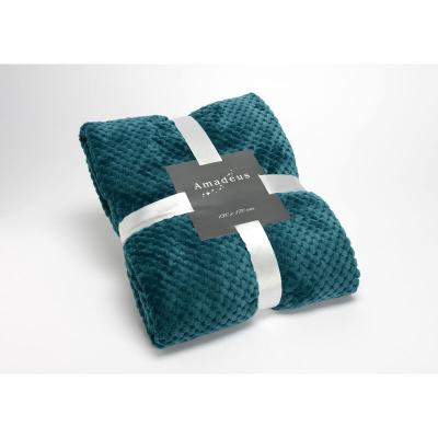 AMADEUS Plaid damier 130x170 &eacute;meraude -  - Vert - Polyester