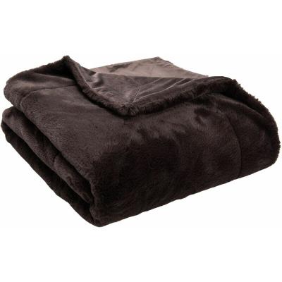 AMADEUS Plaid Luxe chocolat 130x170 cm -  - Marron - Polyester