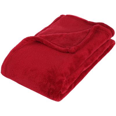 AC DECO Cr&eacute;ateur d'int&eacute;rieur - Plaid Polaire ""Microfibre"" 125x150cm Rouge