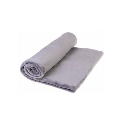 ATMOSPHERA Plaid grand mod&egrave;le microfibre 180x230 cm gris clair 