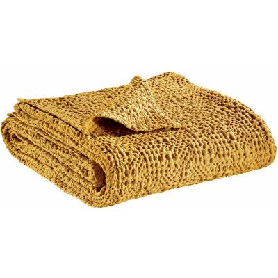 VIVARAISE Plaid D&eacute;coratif Tana En Coton 100% - 140 X 200 Cm, Couleur Mais