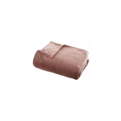 ATMOSPHERA  - Grand Plaid en flanelle uni - 230x180 - Rose