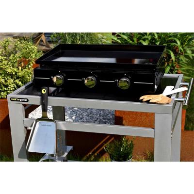 GENERIQUE Plancha gaz acier &eacute;maill&eacute; - 3 br&ucirc;leurs