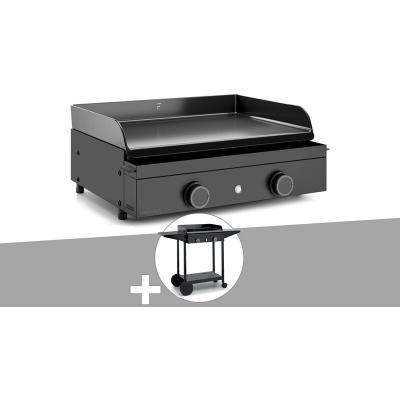FORGE ADOUR  - Plancha gaz Origin 60 acier avec chariot Noir