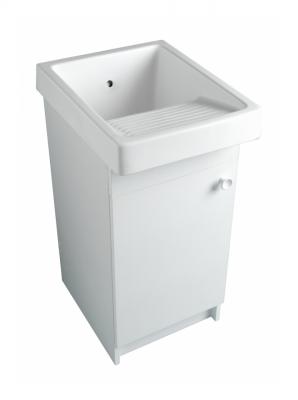 PLANETE BAIN Meuble pour bac &agrave; laver blanc Volga