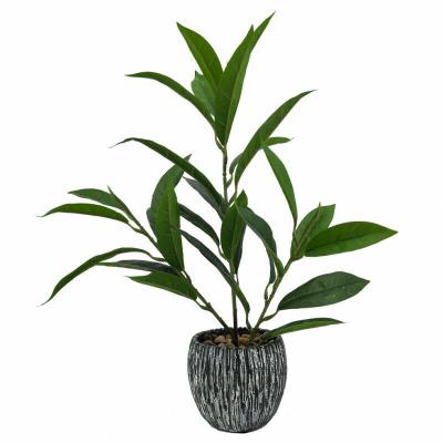 Plante artificielle avec pot et tiges fines Hauteur +/- 38 cm - PEI 