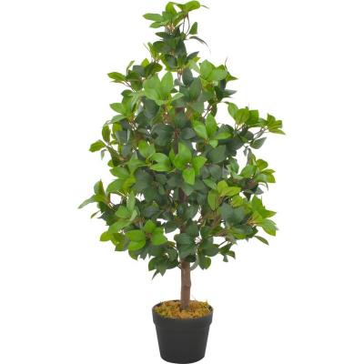 Plante artificielle avec pot laurier vert 90 cm d&eacute;coration int&eacute;rieur DEC022023