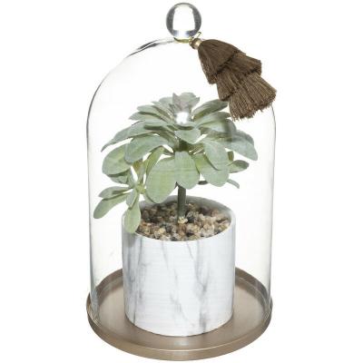 Cloche plante artif H. 25 cm UTANO Multicouleur
