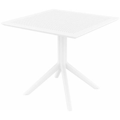  Table SKY 80 cm - table de jardin - Couleur Blanc