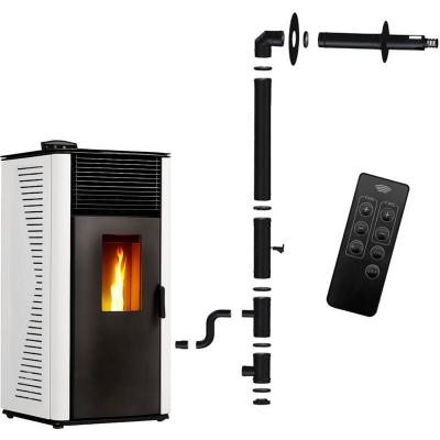 SANNOVER Po&ecirc;le &agrave; granul&eacute;s &eacute;tanche Anita 12 kW Blanc + Kit d'installation Complet