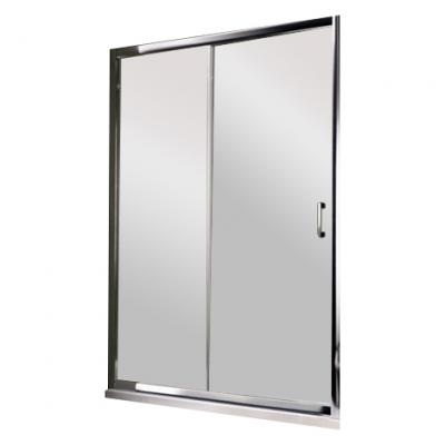 SCHULTE  - Porte de douche coulissante, verre 6 mm anticalcaire, profil&eacute; aspect chrom&eacute;, Imp&eacute;riale 160 x 200 cm