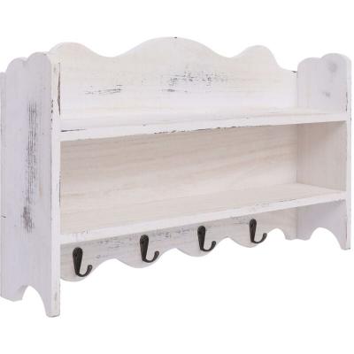 Vidaxl - Porte-manteau mural Blanc 50x10x30 cm Bois Blanc