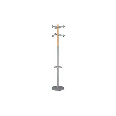  Porte manteaux accueil gris m&eacute;tal h&ecirc;tre - gris/h&ecirc;tre -