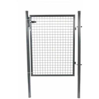 FILIAC  - Portillon grillag&eacute; gris - h. 1,20 x l. 1,00 m + serrure