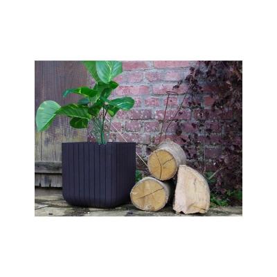 KETER Pot + cache pot en r&eacute;sine CUBE PLANTER - Taille M