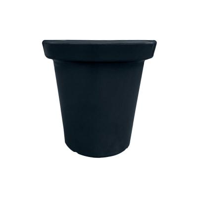 PLAST UP ROTOMOULAGE Plast'Up Rotomoulage Pot de Fleurs Delight 75L Noir, H : 60 cm