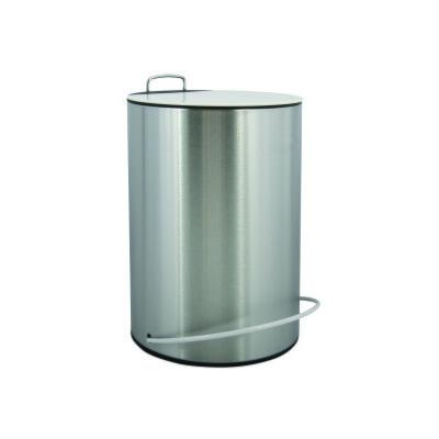 MSV  Poubelle &agrave; p&eacute;dale Acier Inox UNNA 5L Top Blanc