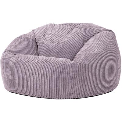 ICON Pouf Classique en Velours C&ocirc;tel&eacute; -  - Kingston - Lavande - 85cm x 50cm