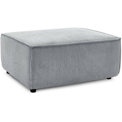BOBOCHIC Pouf  Pouf nihad velours c&ocirc;tel&eacute; Gris clair - Gris clair