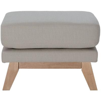 MILIBOO  - Pouf repose-pieds scandinave d&eacute;houssable beige OSLO