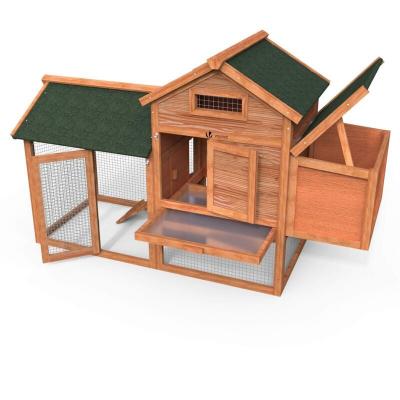 VOUNOT Poulailler en Bois avec Pondoir et Perchoir Accueillant 2 Poules