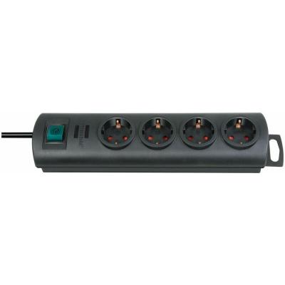 BRENNENSTUHL Primera line barre multiprise x 4 1,5 m noir 1153300124 - 