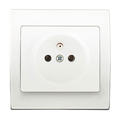 SIEMENS Prise 2P+T Blanc Delta Iris + Plaque basic Blanc  