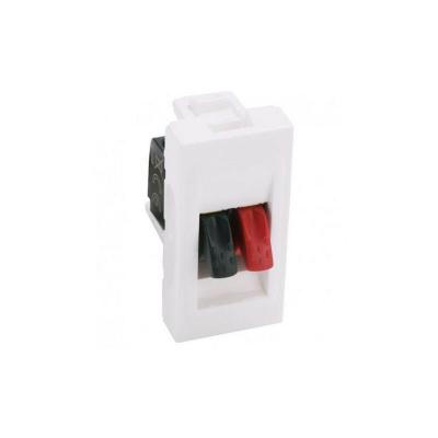 LEGRAND Prise haut-parleur Programme Mosaic 1 module - bornier 4mm&sup2; - blanc