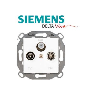 SIEMENS Delta viva prise tv fm sat blanc SIE003506 - 