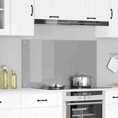 VIDAXL Protection de cuisine Gris clair 110 x 60 x 0.6 cm verre tremp&eacute; 