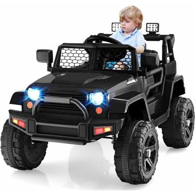 GOPLUS  - Quad &Eacute;lectrique Enfant 12V 3-8 Ans avec T&eacute;l&eacute;commande 2,4G-Charge 30KG-Klaxon Musique-Vitesse 2,5-4,5KM/H Noir