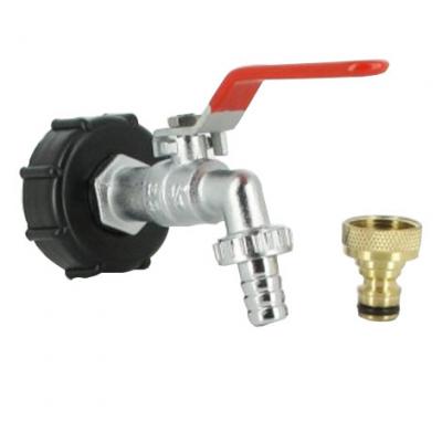 MULTICUVES  ? Raccord cuve eau S60X6 ? Robinet laiton chrom&eacute; 15 mm ? Nez 20x27 ? Vanne &agrave; boisseau sph&eacute;rique pour d&eacute;bit am&eacute;lior&eacute;