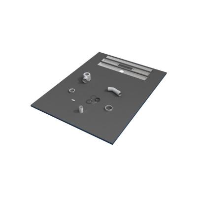 VALSTORM Receveur de Douche 150x90x3 cm &eacute;coulement lin&eacute;aire pr&ecirc;t &agrave; carreler avec Siphon + Grille en INOX