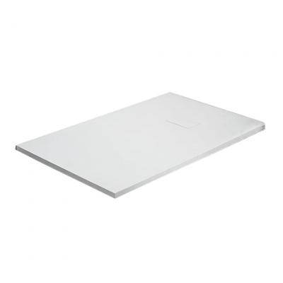 STANO Receveur de douche 90 x 130 cm extra plat PIATTO en SoliCast&reg; surface ardois&eacute;e blanc