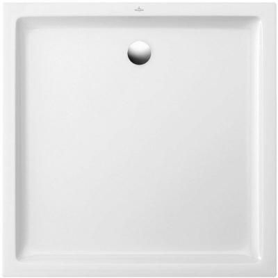 VILLEROY & BOCH Receveur antid&eacute;rapant O Novo Plus blanc ceramique carr&eacute;, 80 x 80