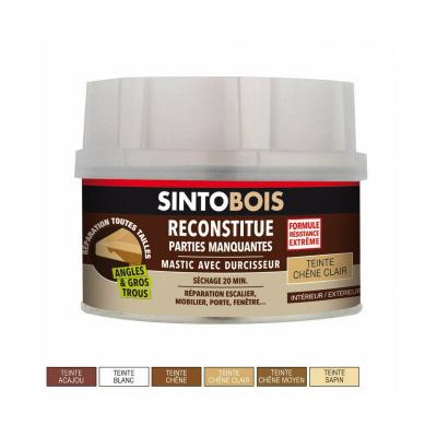 SINTO MasticBOIS + Tube durcisseur  - Sapin - Boite 500 ml - 33781