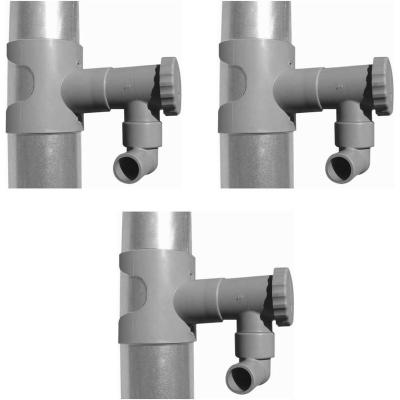 CAPT EAU R&eacute;cup&eacute;rateur d'eau pour goutti&egrave;re circulaire - Gris - Lot de 3