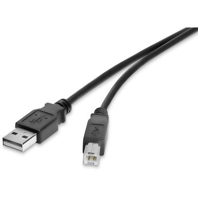 RENKFORCE  C&acirc;ble USB USB 2.0 USB-A m&acirc;le, USB-B m&acirc;le 0.30 m noir contacts dor&eacute;s RF-4463064 
