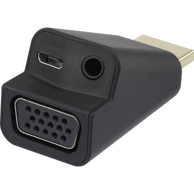 RENKFORCE Adaptateur hdmi, vga 1383256 [1x hdmi m&acirc;le - 1x vga femelle, jack femelle 3.5 mm] noir