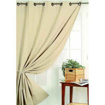Rideau 100% Occultant Ignifug&eacute; M1 Non Feu Ecru - Ecru - 140 x 180 cm