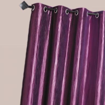 Rideau d'Ameublement en Taffetas Froiss&eacute; Prune 135 x 260 cm - Prune