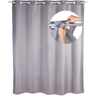 WENKO Rideau de douche - Accroche facile - 180 x 200 cm - Gris 