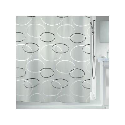 MSV Rideau de douche Polyester anello 180x200cm Gris - Gris - Spirella