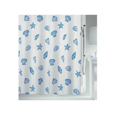 SPIRELLA  Rideau de douche Polyester CONCHA 180x200cm Bleu Marine