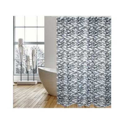 MSV Rideau de douche Polyester LOFT 180x200cm QUALITE PREMIUM Gris