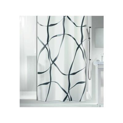 SPIRELLA  Rideau de douche Polyester RIBBON 180x200cm Gris Pearl