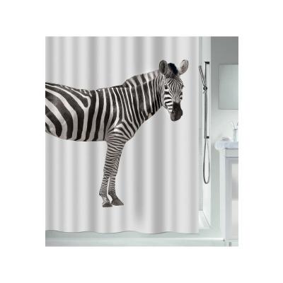 SPIRELLA Rideau de douche Polyester zebra 180x200cm Zebra - Noir - 