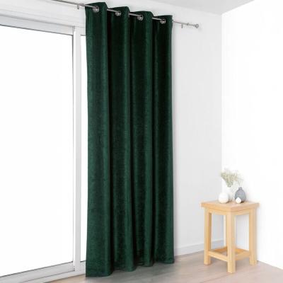 Rideau uni celadon aspect velours - 140x245 cm - Vert d'eau