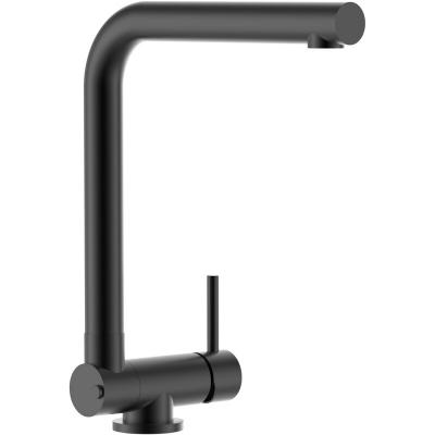 VIZIO M&eacute;langeur &eacute;vier cuisine chrome noir mat rabattable 4,5cm orientable - sous fen&ecirc;tre bec pivotant