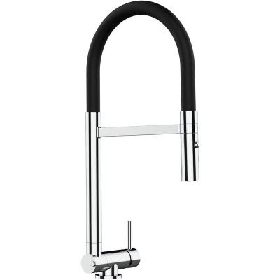 VIZIO Robinet de cuisine chrom&eacute; rabattable sous fen&ecirc;tre 45mm, douche 2jets d&eacute;tachable VZSU411002